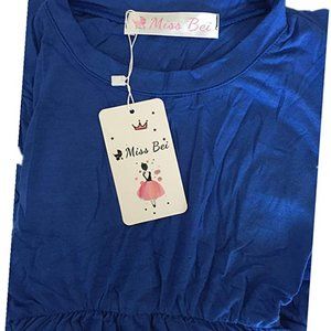 NWT Miss Bei Girls Blue Maxi Dress, Size 8-10
